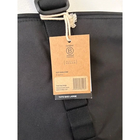 GOT BAG Large Tote Bag – Black – NWT - Picture 5 of 5